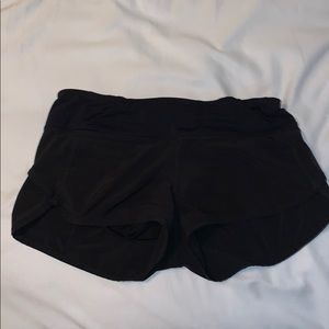 Black lululemon Speed Shorts
